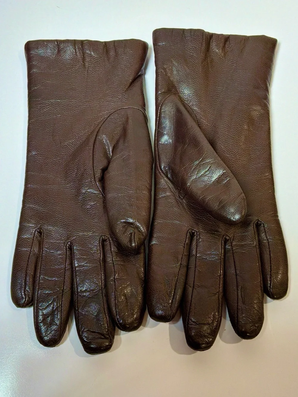 Vintage Leather Gloves Chocolate Brown Size XL